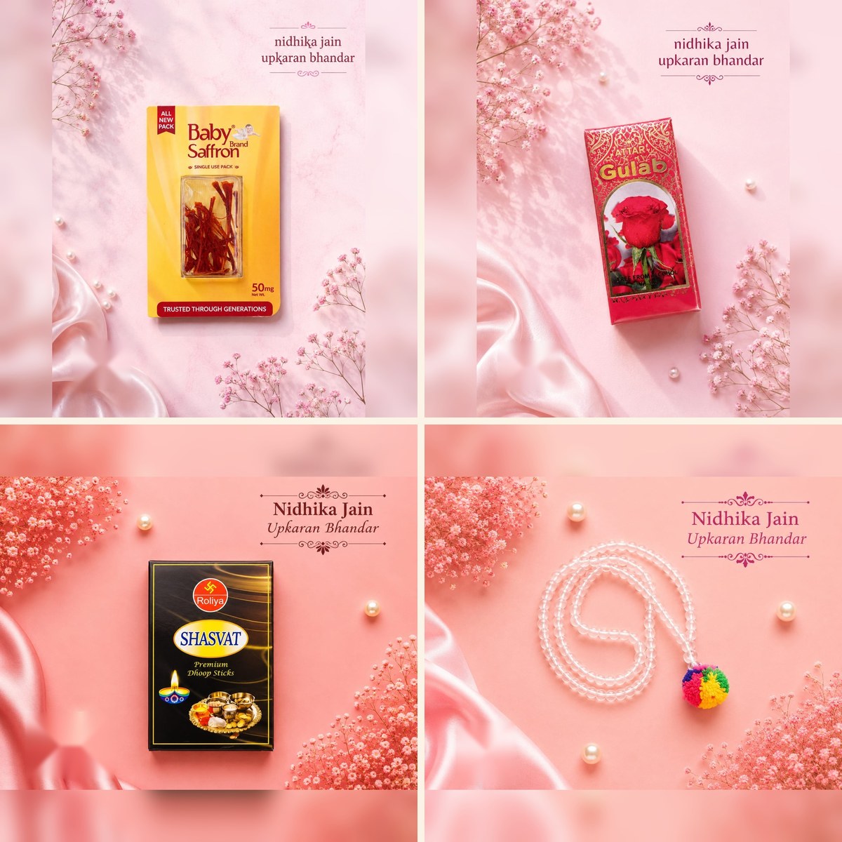 Puja Samagri collection - Nidhika Jain Upkaran Bhandar