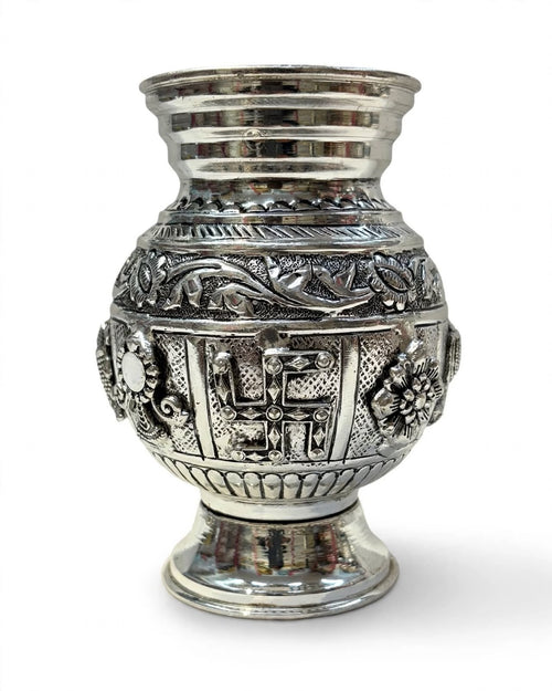 Antique Silver-Plated Ashtamangal Kalash
