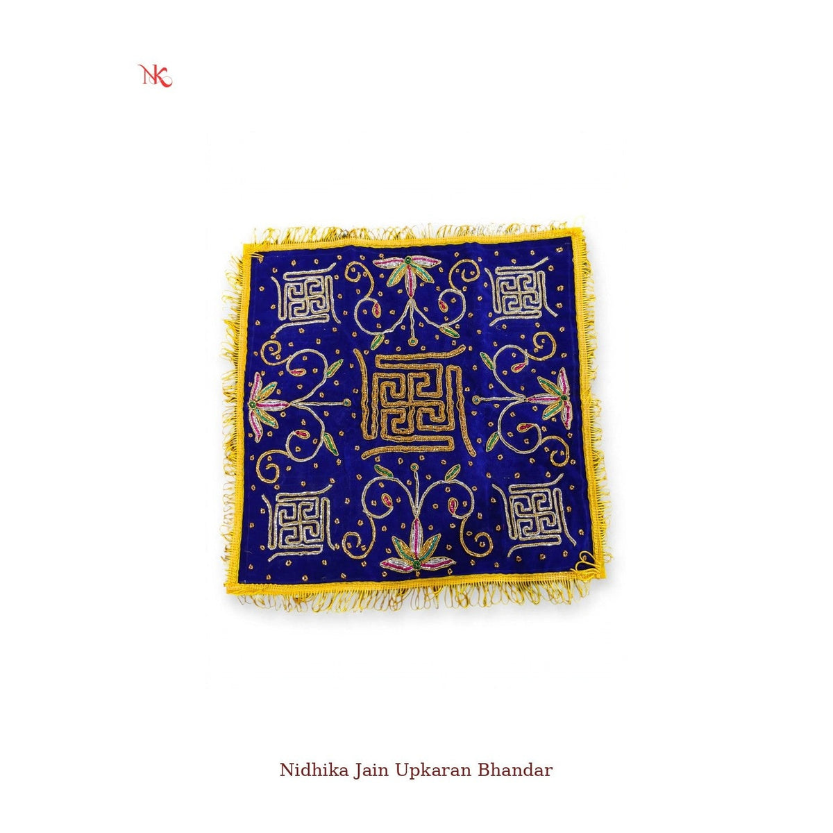 Blue Velvet Zardoshi Rumal - view 2