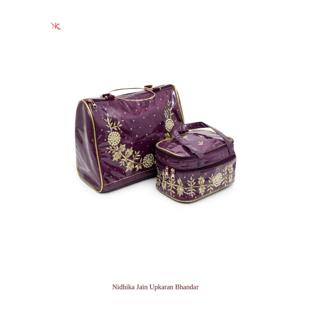 Golden Wine Motif Bag & Batvo Set