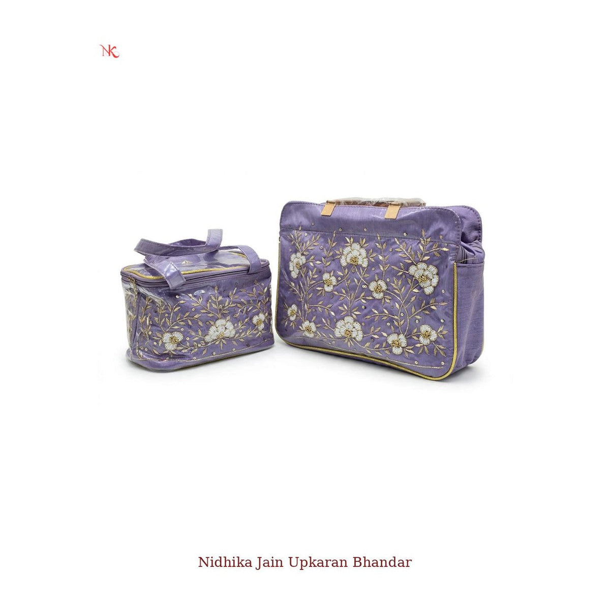 Lavender Floral Bag & Batvo Set