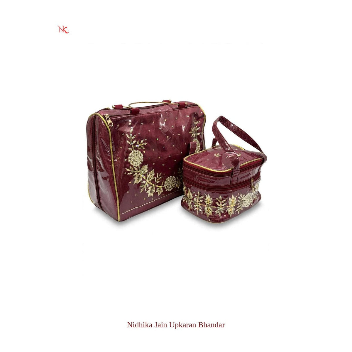 Maroon Floral Bag & Batvo Set