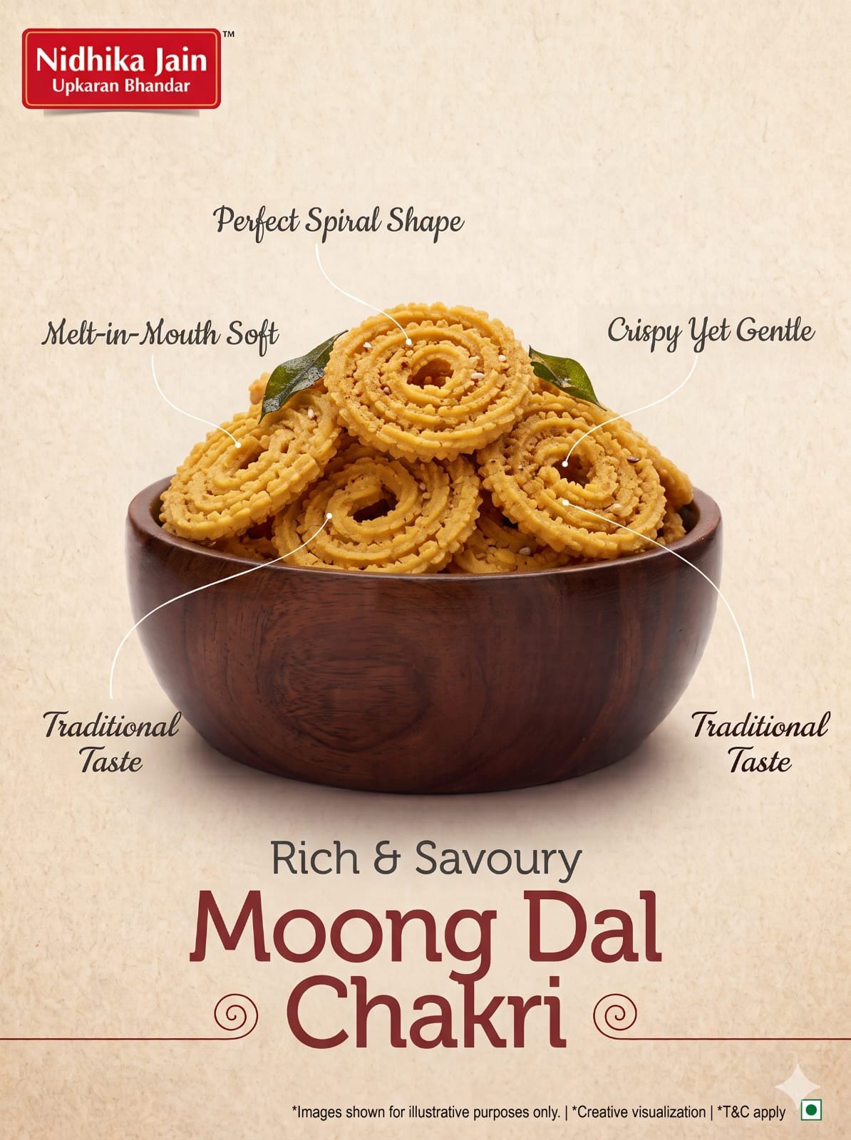 Moong Dal Chakri - Jain nasta