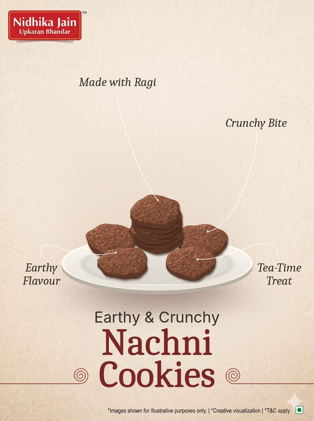 Nachni Cookies - Jain nasta