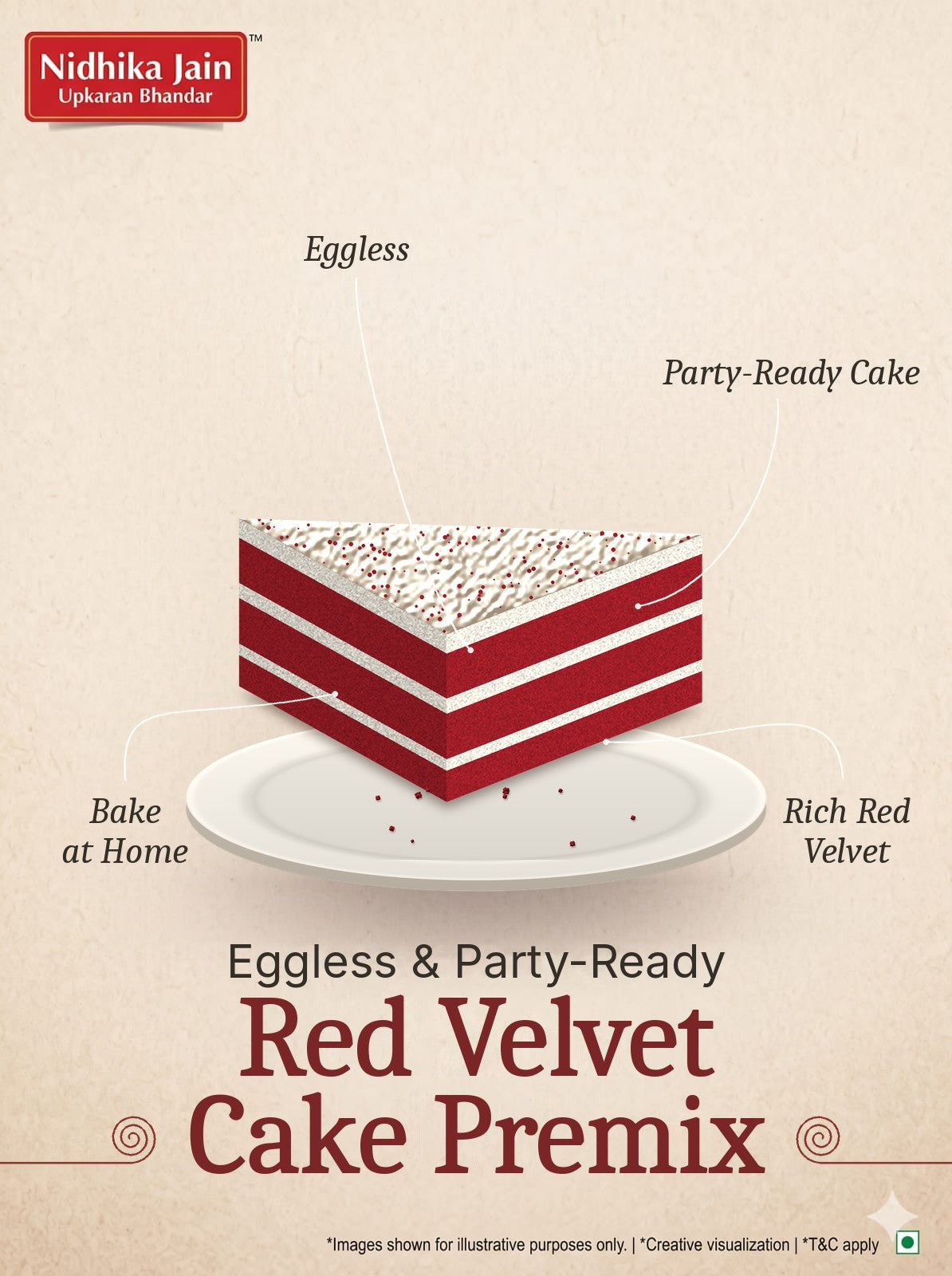Red Velvet Cake Premix - Jain nasta