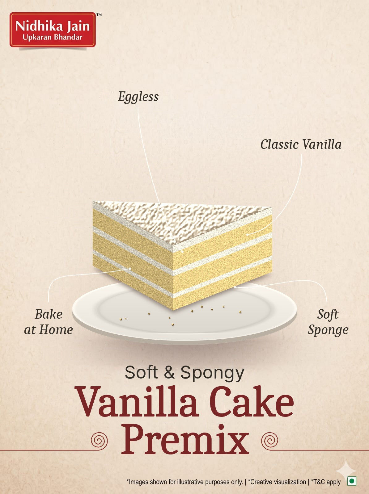 Vanilla Cake Premix - Jain nasta