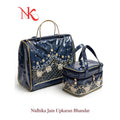 Navy Zardoshi Bag & Batvo Set