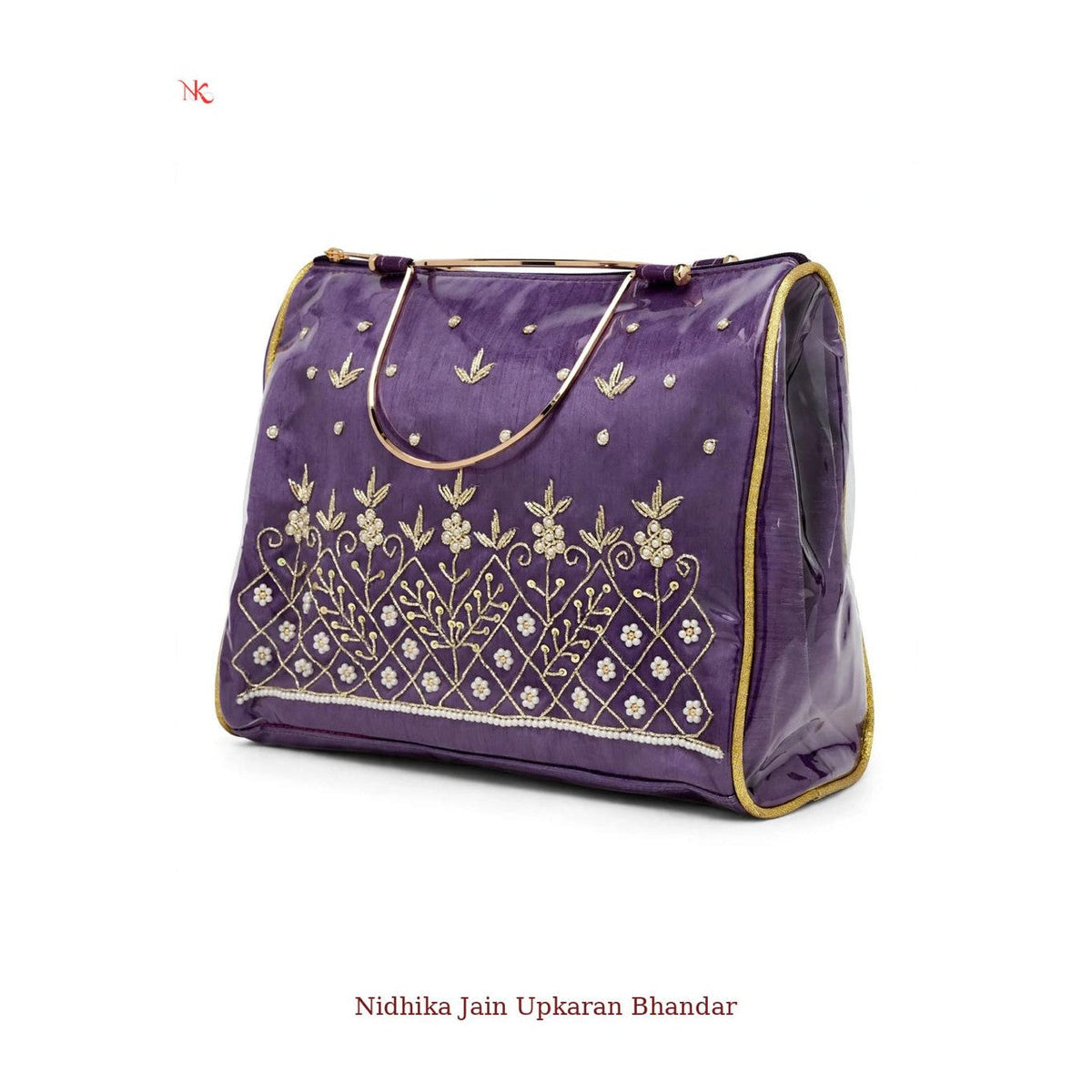 Purple Zardoshi Samayik Bag