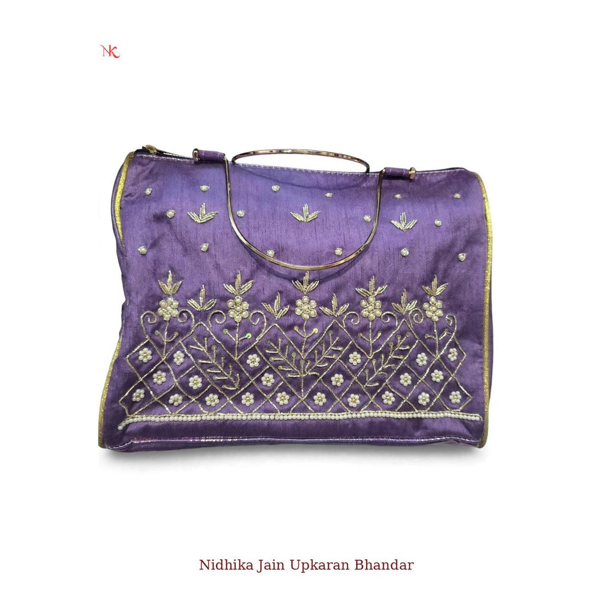 Purple Zardoshi Samayik Bag - view 2