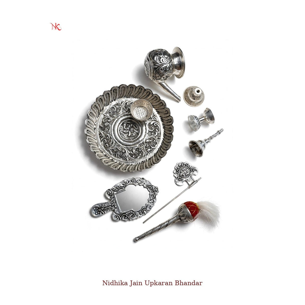 Silver Plated Ashtaprakari Set (Antique)